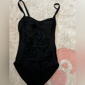 Elegant Black Women's One Piece Swimsuit